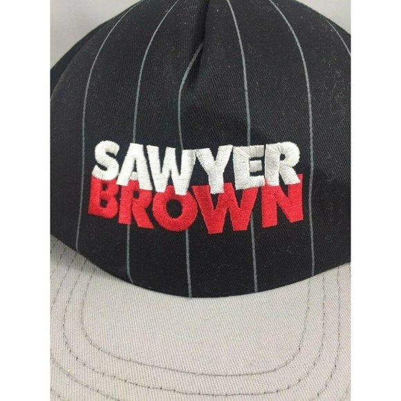 Sawyer Brown Baseball Cap Snapback Hat Adjustable Stripe Concert Tour Gear HTF - Picture 8 of 10